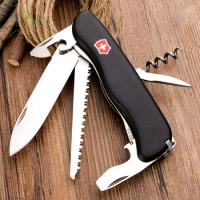 Vickers Swiss Army Knife 111MM Black Forest 0.8363.3 Multifunctional outdoor folding knife imported.