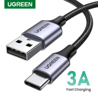 UGREEN USB jenis C kabel untuk Samsung S24 S23 Xiaomi Redmi nota 13 USB C mengecas kabel 3A 18W 15W 