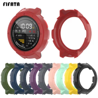 FIFATA PC Cover Case For Huami Amazfit Verge Watch Protectiver Case + Soft Silicone Strap For Huami Amazfit Verge 3 Smart Watch