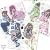 Korea Ins Stiker Girly Angel Goo Stiker Domi World Stiker 223-187 Blue Pink