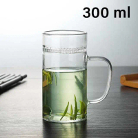 Cangkir Teh Saringan Kaca Tahan Panas Api Infuser Mug Kopi Minuman
