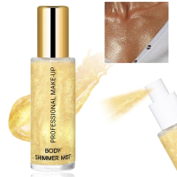 Fac High Shimmer Body Spray for Hair and Skin Luzer Glow Spray for Face Moisturizing Bronze Shimmer 