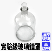 【工具達人】圓形玻璃鐘罩 玻璃罩盅 乾燥花燈罩 開口附塞型 實驗玻璃容器 永生花盅 透明展示罩(190-GBJ-S)