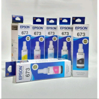 1 Set Tinta  Epson 673 Original untuk Printer L800 L805 L810 L850 L1800 untuk berbagai model printer