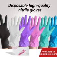 50PCS Multi-Color Nitrile Gloves For Cooking Waterproof Gloves For Kitchen Tools Nitrile Disposable Gloves