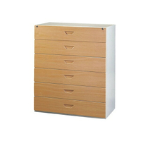 【YUDA】WD-6 鋼木抽屜六層式 鋼木櫃/鐵櫃 文件櫃/展示櫃/公文櫃