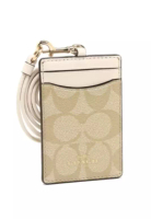 Coach COACH 掛式證件卡套 (F63274) – IM/Light Khaki Chalk