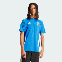 【adidas 愛迪達】短袖上衣 男款 義大利隊主題主場足球上衣 FIGC H JSY 藍 IN0657