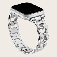 Suitable for AppleWatch strap iWatch 3/4/5/6/7/8SE chain style diamond strap