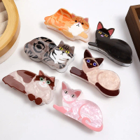 {DLGIFJIE} 1PC Animal Grab Clip Puppy Cute Sweet Hair Card Medium Shark Clip Medium Hair Grab Hair A