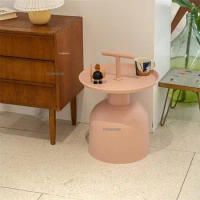 Nordic Plastic Coffee Tables Living Room Furniture Home Minimalist Creative Sofa Side Tables Balcony Round Coffee Desk Tables