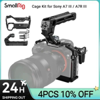 SmallRig A7 III / A7R III Cage Kit with Top Handle HDMI Cable for Sony Alpha 7 III / Alpha 7R III Portable Handheld Kit 4198