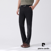 Pierre Cardin皮爾卡登 男裝 彈性暗紋平口西裝褲-黑色(5247852-99)