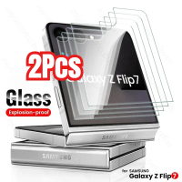 กระจกนิรภัยกันรอยสำหรับ Samsung Galaxy Z Flip7/Z Flip6/Z Flip5/Z Flip4 (2 ชิ้น) ฟิล์มป้องกันหน้าจอ