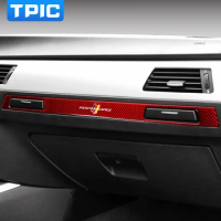 TPIC Carbon Fiber Car Copilot Water Cup Holder Interior Trim For BMW E90 E92 E93 3 Series M Performance Sticker Car Accessories