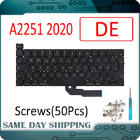 New A2251 German Keyboard for Apple MacBook Pro Retina 13" A2251 Keyboard DE German Dutch Replacement 2020 Year EMC3348