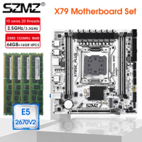 X79 SE PLUS Office Assistant motherboard kit E5 2670V2 LGA2011 and 64GB (4*16G) 1333mhz ddr3 RECC Memory Set