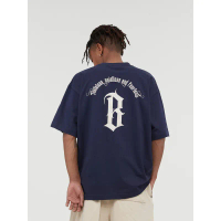 [พร้อมส่ง]BONELESS ARC LOGO OFFSET PRINTING BASIC SHORT SLEE หลวม คอกลม ไซส์ใหญ่ วินเทจ การ์ตูน ใส่เ