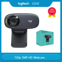Logitech C310 HD 720P Webcam Computer Video Conference Camera Lighting Correction Microphone For PC Notebook