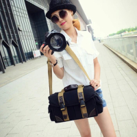 Photography Canvas DSLR Camera DV Bag Shoulder Messenger Bags for Nikon Canon Sony Lens Case Tool case live stream