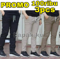 100ribu dapat 3pcs Celana Chino Rip Panjang Pria Bahan Drill