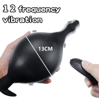 12 Frequency Vibrator  Inflate Buttplug  Pull Bead  s For Women/Men Big   Pull Bead