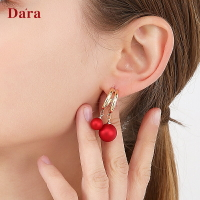 適合過年戴的耳環女 年新款潮高級大氣紅色喜慶新年耳飾品