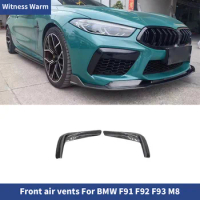 Forged Carbon Fiber Front Air Vents Splitter Air knife For BMW F91 F92 F93 M8