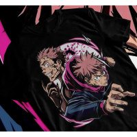 Jujutsu Kaisen Sukuna X Itadori อะนิเมะมังงะเสื้อยืดกราฟิก Soft Tee Unisex