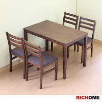 【RICHOME】日式餐桌椅組(1桌4椅)