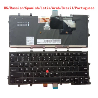 New US Russian Spanish Latin Arab Brazil Portuguese Laptop Backlit Keyboard For Lenovo Thinkpad X270 Notebook PC Replacement