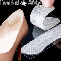 2022 New Silicone Transparent Heel Stickers Men and Women's Heel Clip Foot Care Sticker Non Slip Cushion High Heel Shoes Inserts