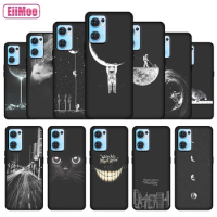 EiiMoo Silicone Phone Case For OPPO Reno 7 Cute Cartoon Dog Cat Space Flower Pattern Thin Back Cover For OPPO Reno7 Pro Z SE 5G