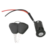 Ignition Key Ebike Switch 2 Wire Position For Replacement Electric Bike Scooter Tricycle Lock+Key Electric Bicycle Accessories