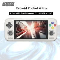 Retroid Pocket 4 Pro 8GB 128GB 4.7Inch Touch Screen Handheld Game Console Android 750*1334 Wifi6 Bluetooth5.2 Fast Charging