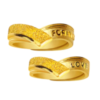 【元大珠寶】買一送一黃金戒指9999對戒永遠的愛(2.63錢正負5厘)