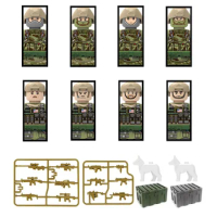 MOC Modern Army Special Force Minifigs SWAT Soldiers Military Weapon Figures Army City Accessories Building Blocks Mini Toys Kid