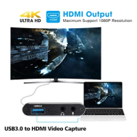 HDMI Video Capture Card 4K Screen Record USB3.0 1080P 60FPS Game Capture Device