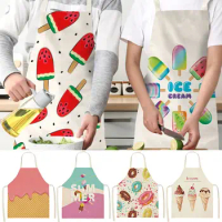 Cartoon Oil-proof Ice Cream Kitchen Apron Home Cleaning Tool Cooking Bibs