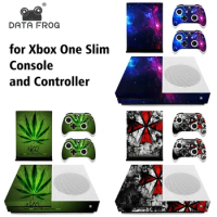 Skin Sticker Decal Cover for Xbox One S Console &amp; Controllers Protective Stickers for Xbox One Slim Console &amp; Controllers