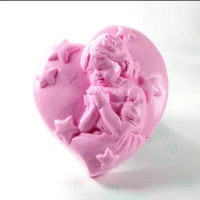 Mold Silicone For Soap , Handmade Soap Mold , Pray Angel , Baby Moulds Silicone Rubber PRZY Eco-friendly No.l001