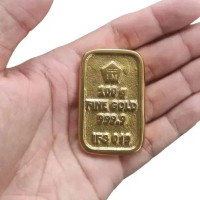 Miniatur Emas Batangan Replika Emas 100 Gram Bahan Kuningan Diecast Fine Gold 999.9