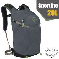 【OSPREY】Sportlite 20 透氣背負登山健行背包20L.雙肩休閒運動後背包_鎢鋼灰/灰狼