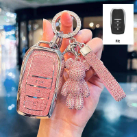 Túi đựng chìa khóa xe hơi Diamond Pink dành cho Toyota C‑HR, Hilux, Fortuner, Land Cruiser 200, Camr