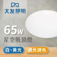 【大友照明】LED 星空水鑽吸頂燈65W(可調光調色/附遙控器)