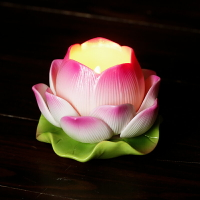 蓮花酥油燈座燭臺佛前供燈家用供佛燈架陶瓷佛具擺件蓮花燈蠟燭臺