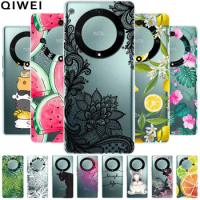 For Honor X9a 2023 Case Transparent Silicon TPU Soft Phone Cases for Honor X9a 5G 6.67'' Protective Back Cover X 9a Cartoon Para