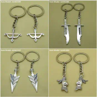 Keychain Keyring Bow Arrow Dagger Knife Head Knight Bag Charms Key Chains Rings