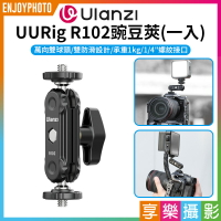 [享樂攝影]【Ulanzi UURig R102豌豆莢 一入】1/4螺絲 雙向萬用支架 魔術手臂 豌豆莢怪手 魔術手 固定座 雙球頭拓展 監視器 補光燈 麥克風 錄影 攝影 Cold Shoe Pea