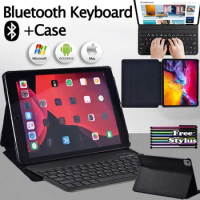 Tablet Case for Apple IPad Air/Air 2/Air 3 10.5 2019/Air 4 10.9 (2020) Anti-fall Leather Stand Cover Case + Bluetooth Keyboard